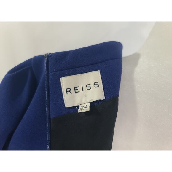 Reiss Womens Hailie Royal Blue Fitted Sheath Dress US 10 - Picture 6 of 6